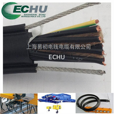 CHINA Cable colgante de cable de viaje flexible ECHU RVV (1G) / RVV (1G) 10G1.5 con color negro proveedor