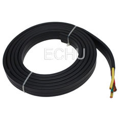 China Cable que viaja flexible plano para la grúa o la chaqueta del negro del transportador 4Cx6sqmm proveedor