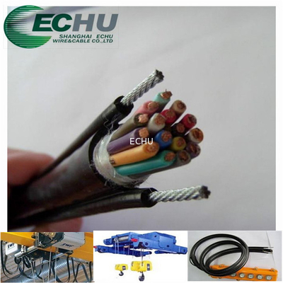 Good price ECHU Cables de transporte flexibles con suspensión de cables RVV ((1G) /RVV ((2G) de color negro con soporte de acero en línea