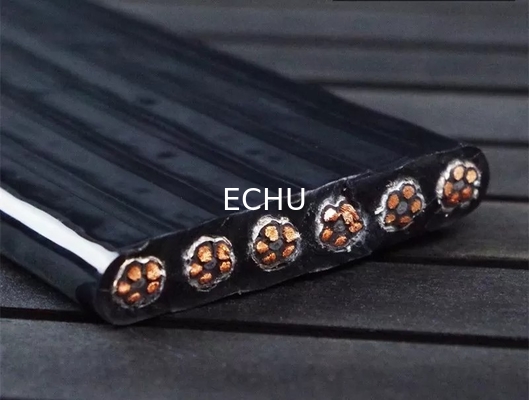 Good price Cable que viaja flexible plano para la grúa o la chaqueta del negro del transportador YFFB-PUR 30*1.5 PUR, resistencia a las inclemencias del tiempo en línea